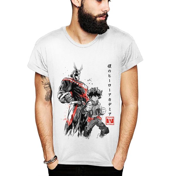 

vintage style anime my hero academia summer t shirt all might deku unique design tee shirt