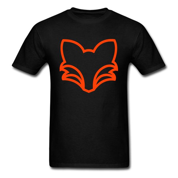 

fox outline t-shirts street style student funny crew neck 100% tentacle t shirt print t-shirt for male riot