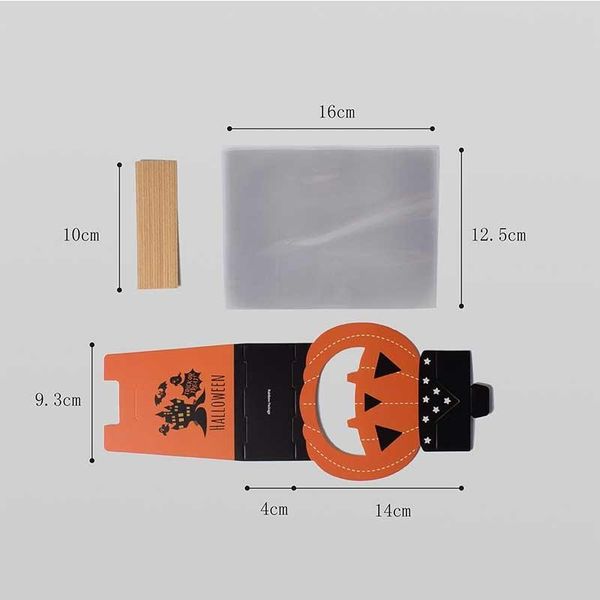 

wholesale halloween pumpkin ghost styling candy cookies packaging tray cartoon cute gift tray 4x14x9.3cm