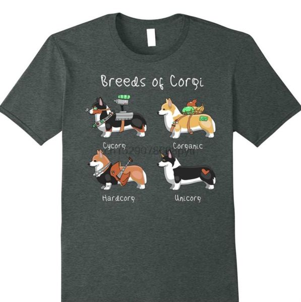 

men funny t shirt women cool tshirt breeds of corgi cycorg corganic hardcorg unicorg t shirt