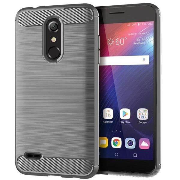 

luxury carbon fiber soft silicone tpu case for lg harmony 2 anti scratch shockproof back shockproof bumper covers