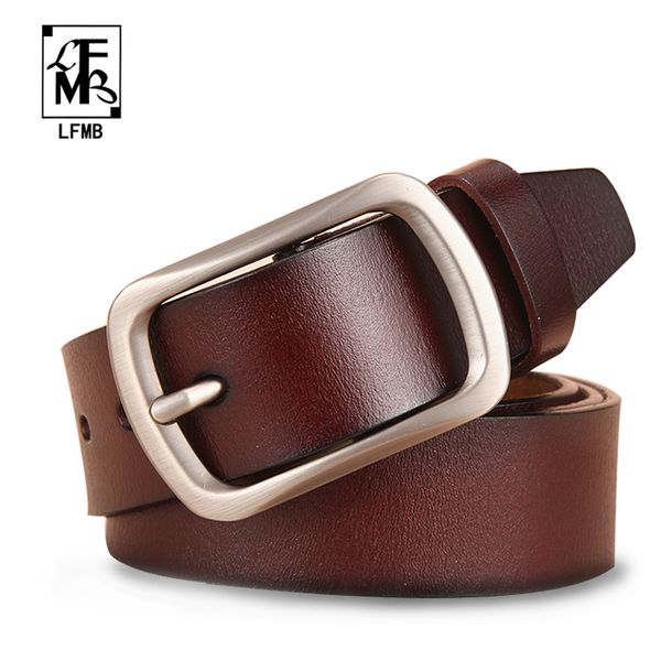 

belts [lfmb] leather belt men male genuine strap designer for ceinture homme cuir veritable, Black;brown