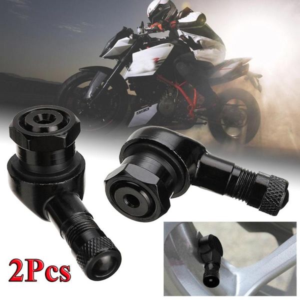 

2 pcs black cnc motorcycle 90 degree angle wheel tire stem tubeless valve aluminum