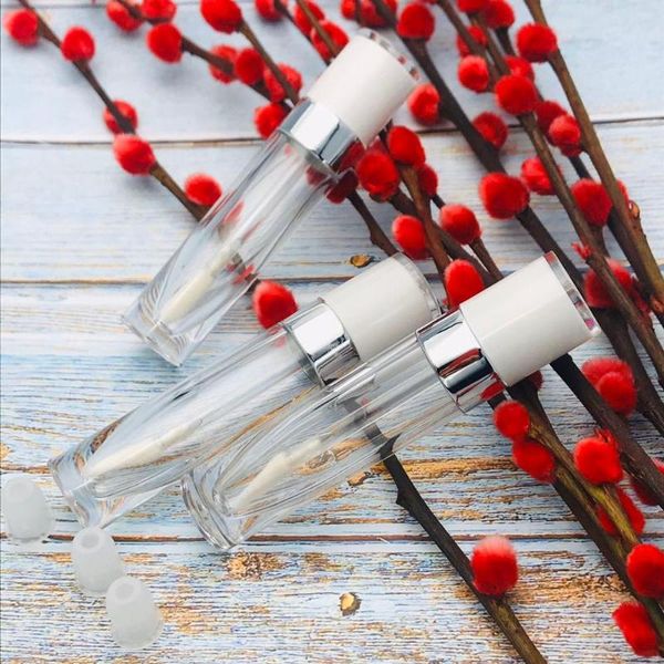

5ml 10/50/100 pcs empty lip gloss tubes with wand, diy clear lipgloss container,professional beauty makeup tools