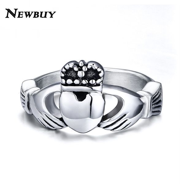 

wedding rings buy vintage claddagh retro style steel ring heart crown for women friendship love brand jewelry, Slivery;golden