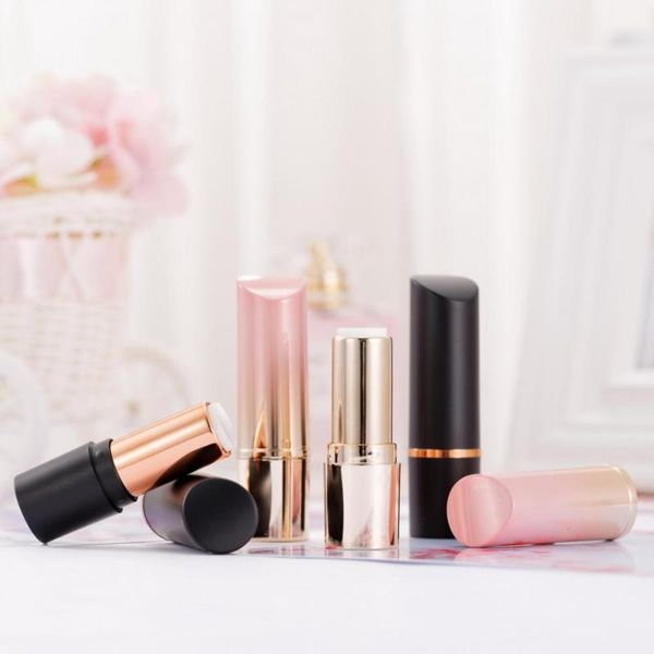 

12.1mm empty plastic gold lipstick tube refillable lip bottle reusable sample container for lipstick cosmetic