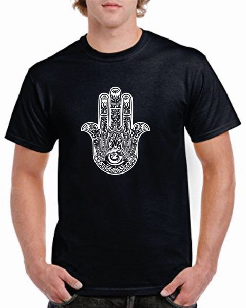 

fatima hand hamsa arabic chest logo t-shirt floral hippie fashion hipster tshirt