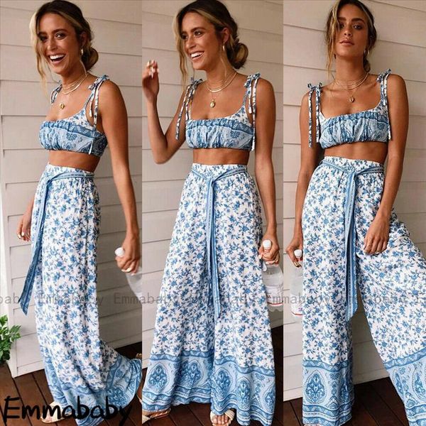 

2019 новое лето женщин 2pcs set crop top длинные брюки шорты рукавом повседневная комбинезон брюки костюмы, Gray