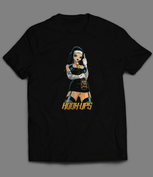 

evil nun hookups tee hook-ups black t-shirt size s-3xl mens(1
