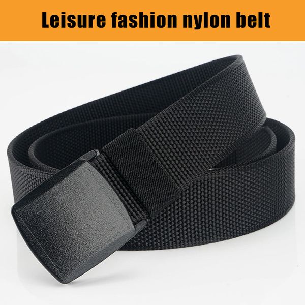

heavy duty nylon belt for men lightweight quick-drying with smooth buckle -mx8, Black;brown