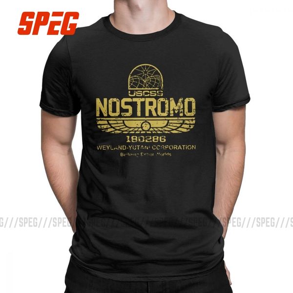 

мужской чужие nostromo gold logo t shirt вейланд ютани co хлопок одежда высокие с коротким рукавом тройники для взрослой футболки plus size