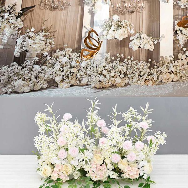 

customize wedding simulation floral flower arrangement flower l wedding t-stage layout background props road lead window