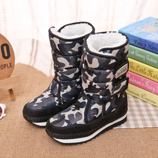 

2020 new children' snow winter boots for girls sport child shoes solid boy warm kids short boots student sport leather shoes, Black;grey