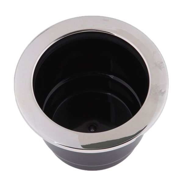 

plastic cup drink holder w/ stainless steel trim for marine boat rv camper