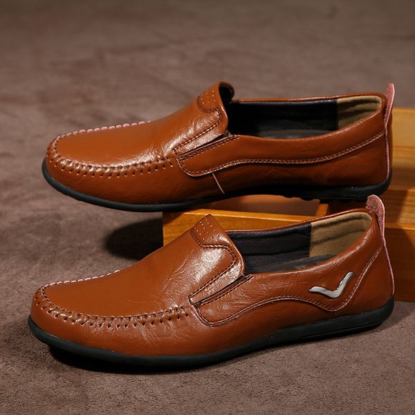 

повседневная обувь мужчины sepatu pria размер драйвер нескользкий на chaussure homme, Black