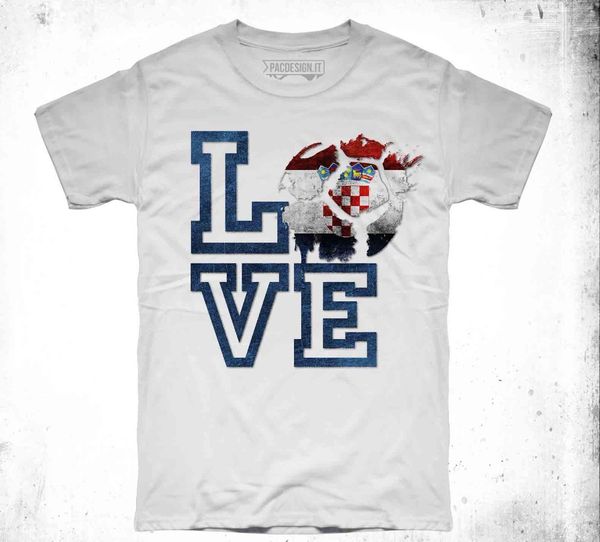 

2019 new 100% cotton funny o neck t shirt love croazia mondiali europei modric t shirt men