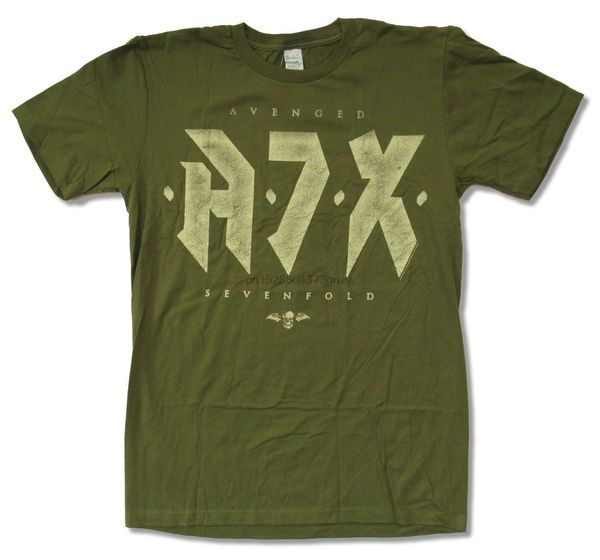 

avenged sevenfold a7x jumbo logo army green t shirt new official fashion men and woman t shirt ing