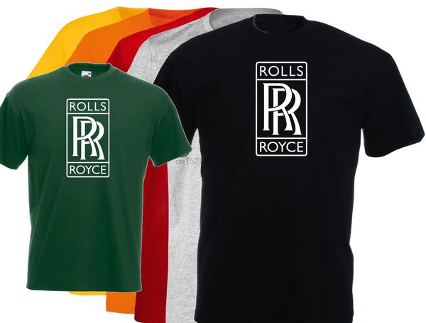 

t-shirt rolls-royce logo automobile prestige car s m l xl neuf new