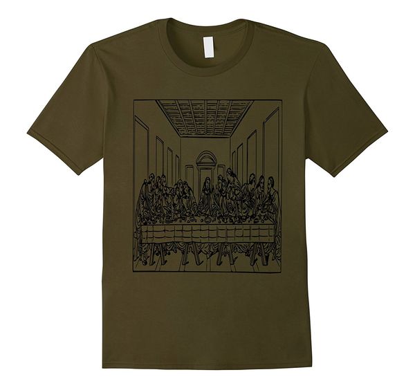 

2019 new summer tee shirt the last supper t-shirt jesus isa christianity islam tee cool t-shirt