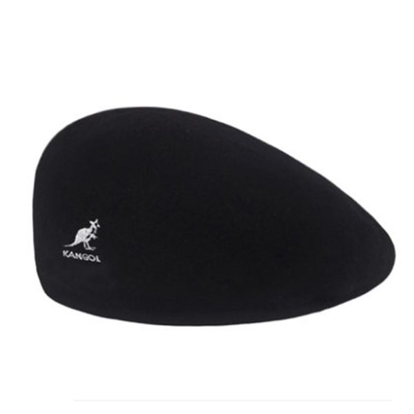 

berets kangaroo wool fashion beret hat ladies felt british style warm walking solid color casual winter women, Blue;gray