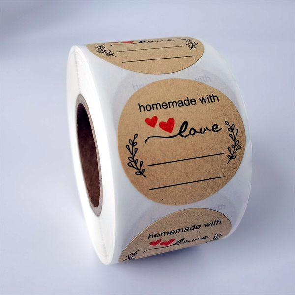 

500pcs/roll colorful thank you party stickers labels 1inch 6 designs gift package adhesive stickers packing labels