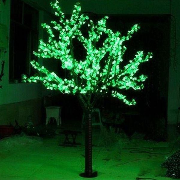 2 m, 6,5 ft Höhe, künstlicher LED-Kirschblütenbaum, Weihnachtsbaum-Licht, 1248 LED-Lampen, 110/220 VAC, regenfest, für den Außenbereich