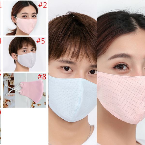 

2021adults fashion ice silk face mask summer protective sun anti dust ultraviolet-proof masks l4s7
