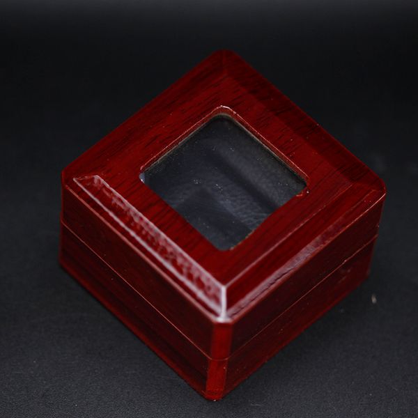 

holding one ring wooden clear case championship ring display box, Black;white