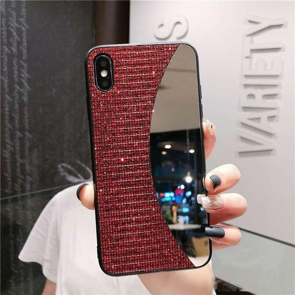 

fashion back up mirror case for iphon 11pro bling luxury designervphone cases for iphone xs samsung moto lg