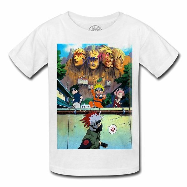 

t-shirt enfant naruto sakura sasuke joue un tour a kakashi sensei manga