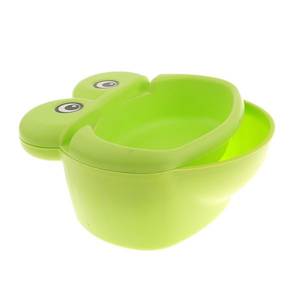 

double layer snack serving bowl with phone holder, fruit plate, frog shaped