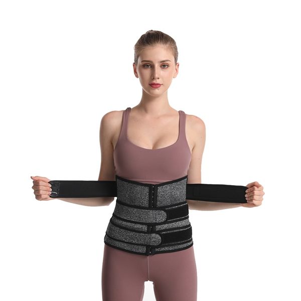

large size women's training waist shaper slimming exercise fitness abinal belt tummy up gray, Black;gray