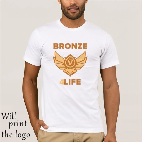 

100% cotton o-neck printed t-shirt bronze v bronze 5 for life noob league t-shirt of legends