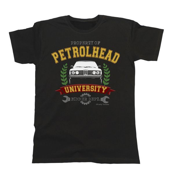 

2019 new fashion tee shirt mens car t-shirt property of petrolhead university dept. german car fans 323i gift custom t-shirt