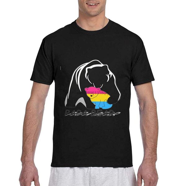

hfsst pan pansexual asexual bear mama pride flag t shirt men boy sundress short sleeves tee summer dress clothing black(2