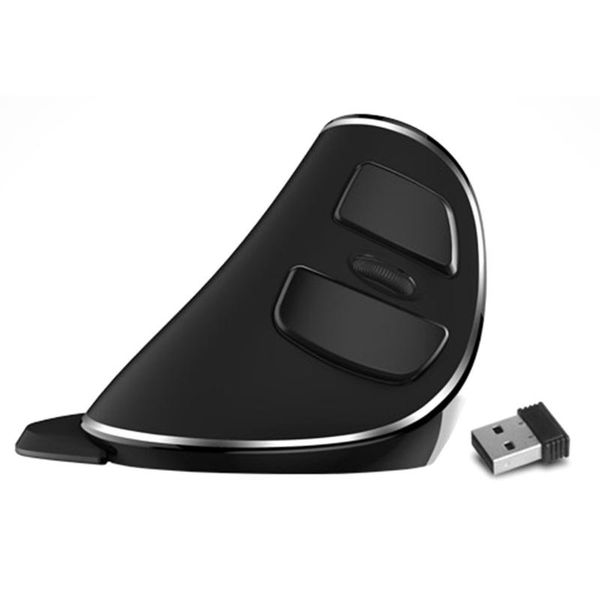

delux wireless вертикальная мышь 1600 dpi поддержка эргономичная беспроводная мышь противоскольжения gaming с removable наручные для игр