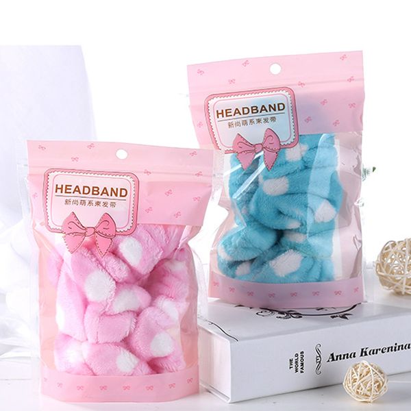 

eyebrow tools & stencils big bow dot pattern headbands bath wash face makeup band beautiful shower hairband fashion women elastic hair soft