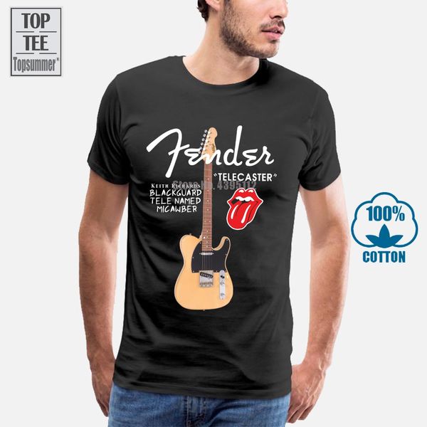 

keith richards guitar black guard tele micawber t shirt men's size s to xxl
