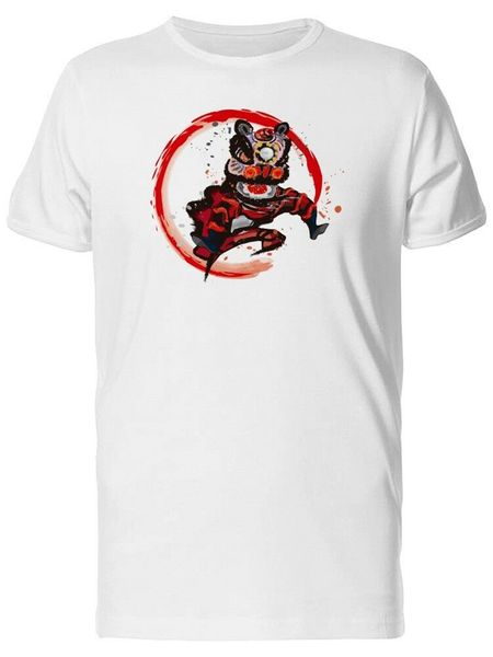 

кисть stroke китайского танец льва мужских tee -image превосходящего качество tee shirt