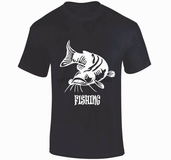 

catfish fishing t shirt white carp perch bass fishing angling tackle small - xxl