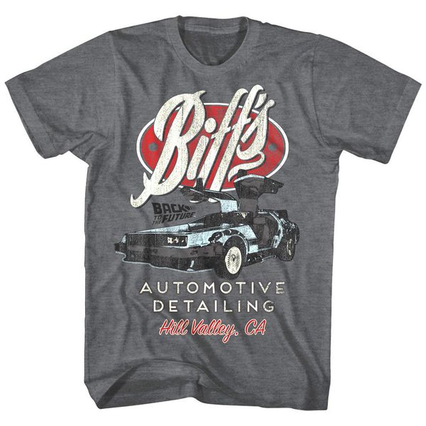 

back to the future biffs automotive hill valley mens t shirt california delorean casual short sleeve tee 010814