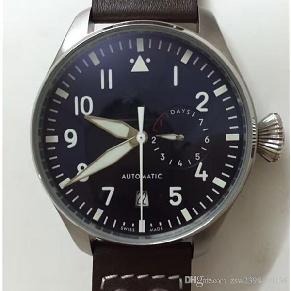

manufacturer cgjxs 2017 luxury wristwatch big pilot midnight blue dial automatic men &#39 s watch 46mm mens watch w, Slivery;brown