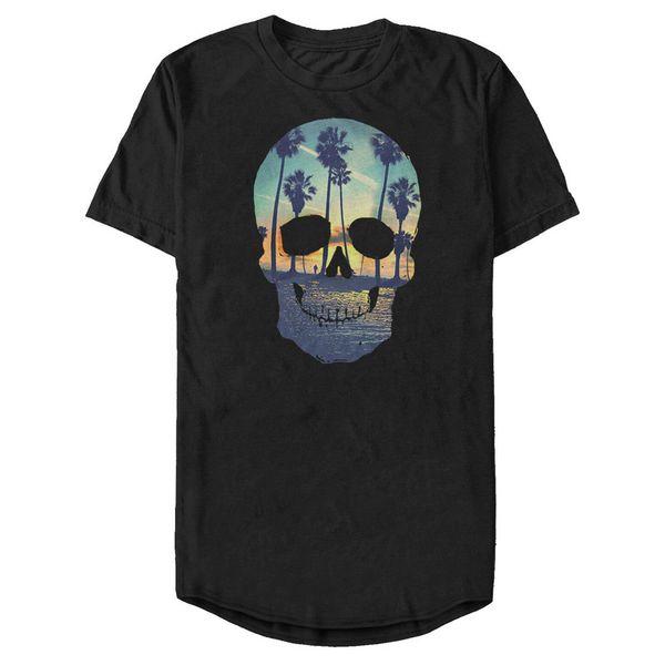 

lost gods sunset skull mens graphic long t shirt popular tagless tee shirt