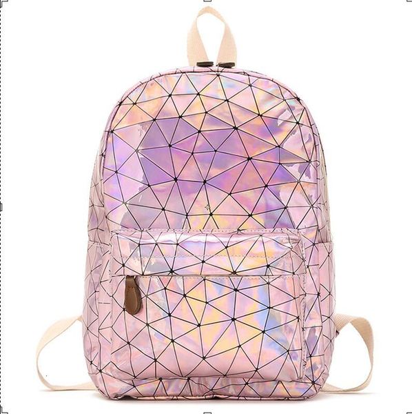 

large travel bags laser school bag men and women backpack teenager campus holographic cute leather shoulder bag