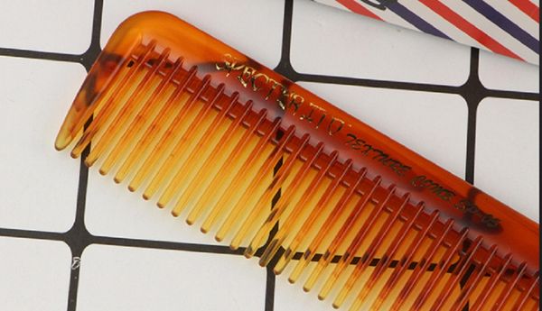 

amber oil head hair comb restoring ancient ways of dense tooth of large wide tooth comb hair slicked back cut plastic, Silver