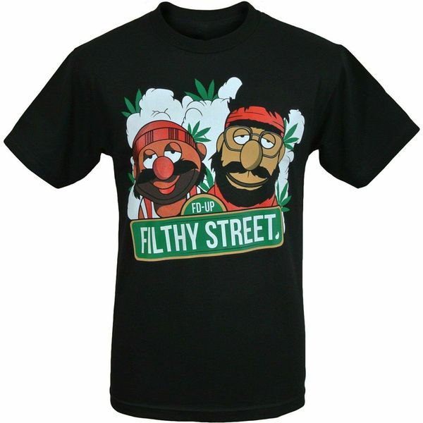 

wild bobby filthy street cheech and chong up in smoke parody black t-shirt s-3xl gym tee shirt