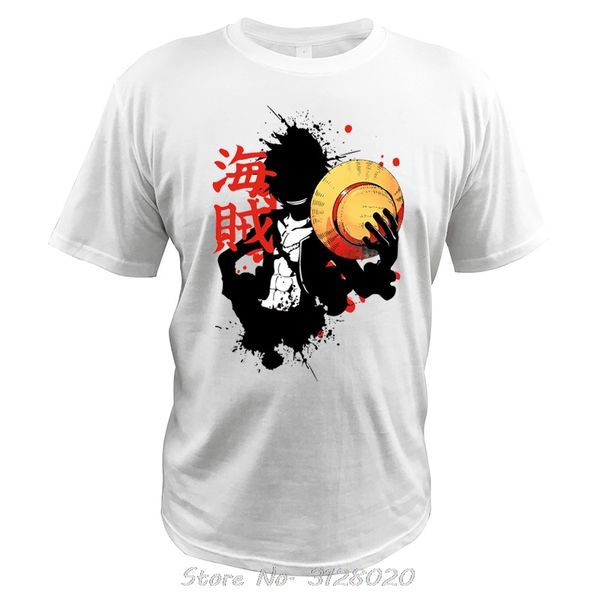 

one piece t shirt anime japanese cool pirate print tshirt men cotton soft cartoon jump comic t-shirt tees