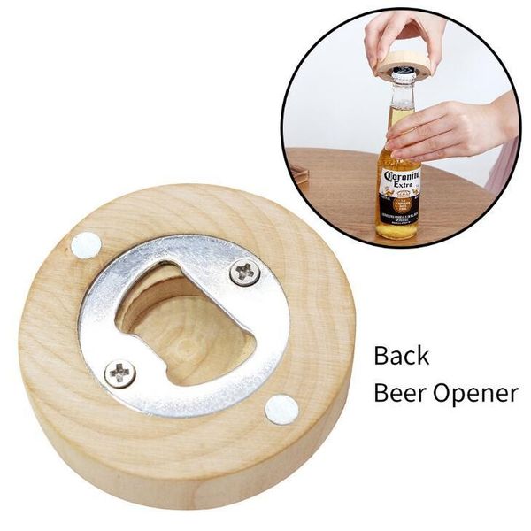 

personalized wedding favors and gifts for guest wooden round bottle opener fridge magnet wedding decoration laser lx2319