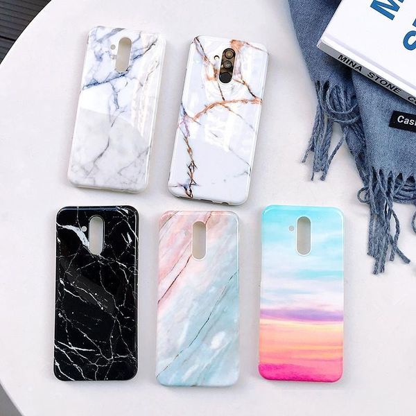 

marble phone cases for huawei p20 pro lite nova 3i mate 20 lite soft imd phone back cover protector case gifts