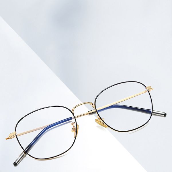 

sunglasses computer glasses anti blue ray eyeglasses for women men working gaming metal full frame korean style, White;black